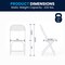 Emma and Oliver 2 Pack Kids Plastic Folding Chair Daycare Home School Furniture